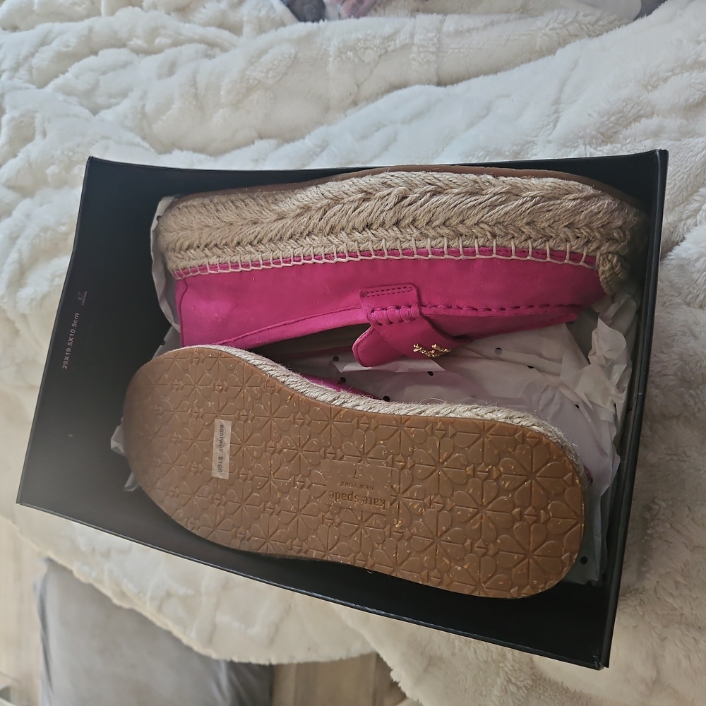 Vibrant Pink Espadrille Loafers - Picture 4 of 4